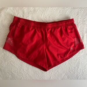Oiselle red running shorts size large liner